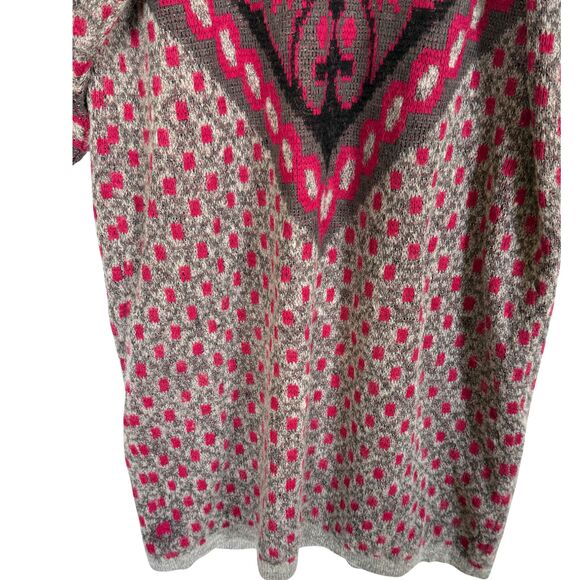 Vintage Cervelle Wool Blend Cardigan Coat - Chunky Knit, Bold 80s Print, Size M - Picture 5 of 6